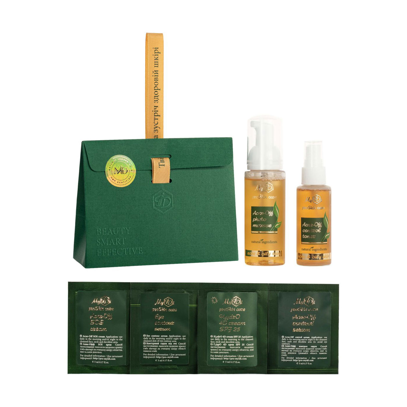 Уцінка! Набір мініатюр для обличчя MyIDi Combi-Oily Mini Set для комбінованої шкіри схильної до жирності, 6 предметів